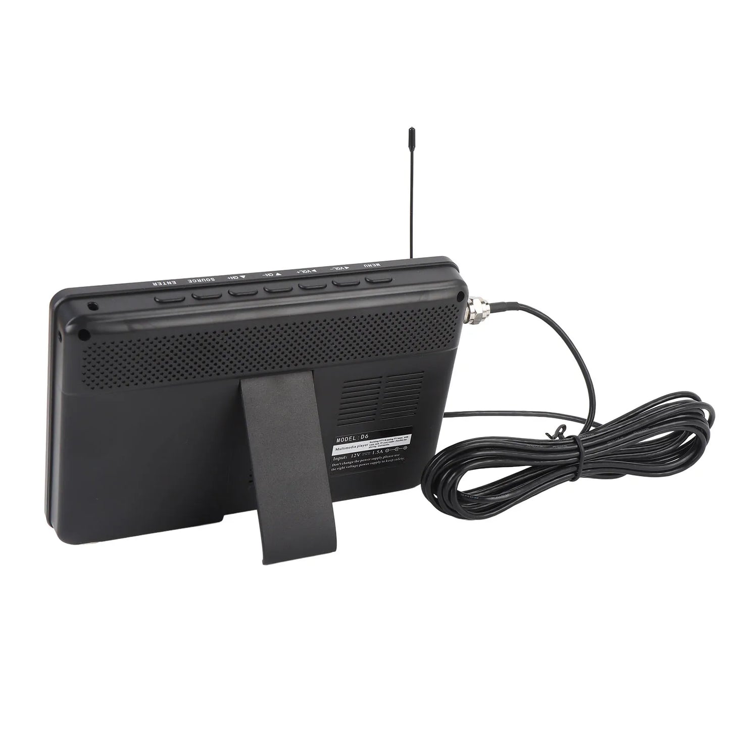 6 Inch Portable Digital ATSC TV ATSC  Digital TV Multi Formats Support High Sensitivity Tuner with Remote Control for Car