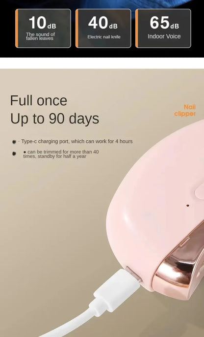 Electric Nail Clipper Grinding and Polishing 2 in 1 Multifunctional Portable Automatic Nail Grinder Electric Manicure Tool