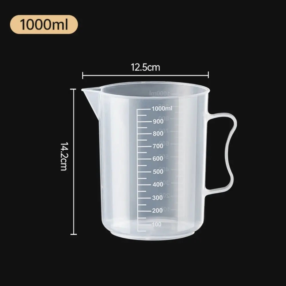 Measuring Cup Transparent Plastic Laboratory Beaker Graduated Liquid Jug Cup Kitchen Baking Cooking Measurement Scale Container
