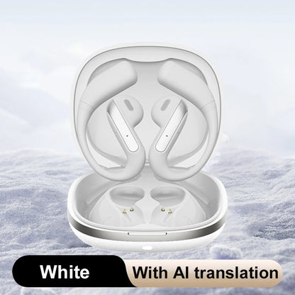 Smart AI Translation Headset True Wireless Sports Long-lasting Bluetooth Headset Stereo Sound Semi-in-ear Air Conduction Headset