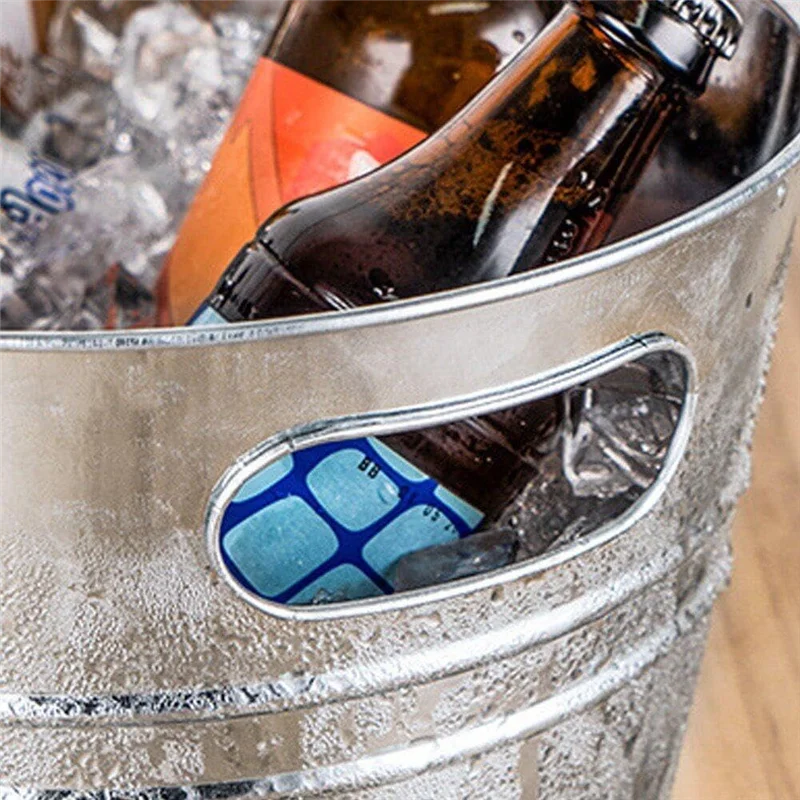 SOFT-Ice Buckets, Galvanized Tub - Drink Buckets For Parties, Beverage Tub For Barbecue Enthusiasts, Bucket For Drinks