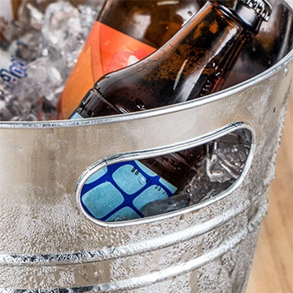 SOFT-Ice Buckets, Galvanized Tub - Drink Buckets For Parties, Beverage Tub For Barbecue Enthusiasts, Bucket For Drinks