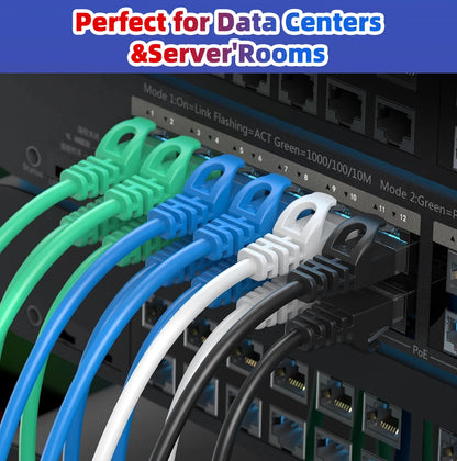 50M 30M 20M Ethernet Cable Cat6 Network Cable Patch Lan Cable 26AWG RJ45 for PS 5 Router PC Computer Internet Outdoor Cable CAT6