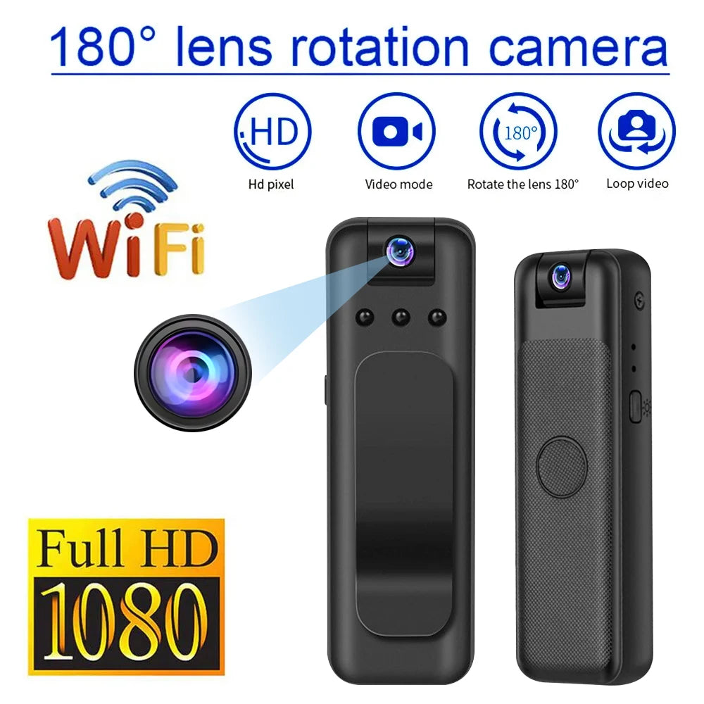 1080P HD Mini Camera Portable Small Digital Video Recorder Surveillance Camcorder Night Vision Video Police BodyCam Infrared