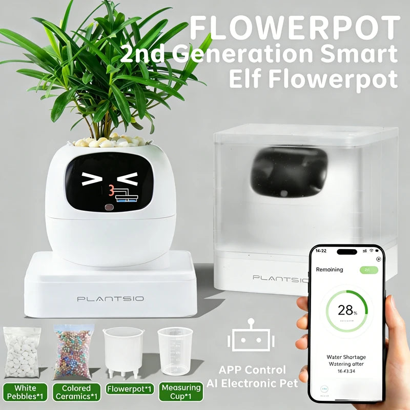 Smart Plant Endless Fun Over 49 Rich Expressions,7 Smart Sensors,ai Chips Make Raising Plants Easy And Fun
