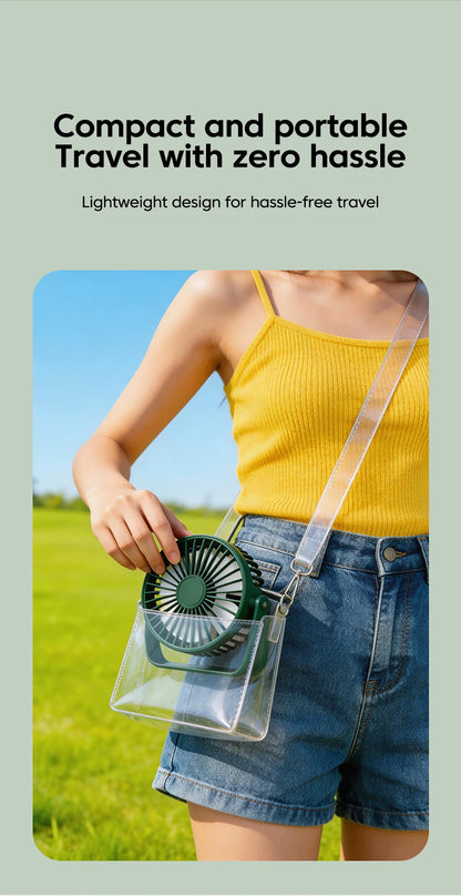 Mini USB Desktop Fan Lightweight Adjustable Summer Silent Electric Fans For Home Office Student Dormitory Outdoor Camping Travel