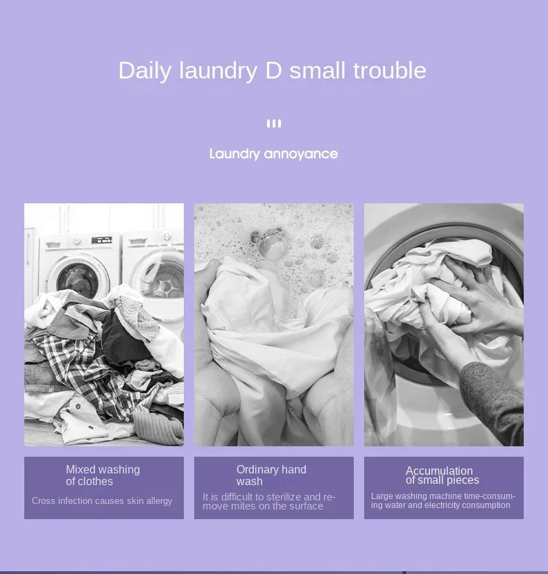 8L Portable Mini Foldable Washing Machine with Spin Dryer Compact Sock Underwear Washer for Travel Dorm Home Use Washing Machine