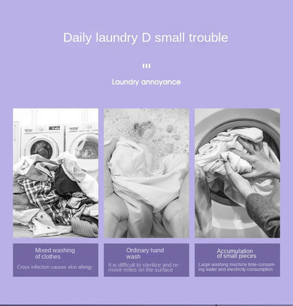 8L Portable Mini Foldable Washing Machine with Spin Dryer Compact Sock Underwear Washer for Travel Dorm Home Use Washing Machine