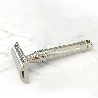 KAMPFE Men's Stainless Steel Double-Edged Safety Razor Traditional Manual Shaving Tool Gift with CNC Machining