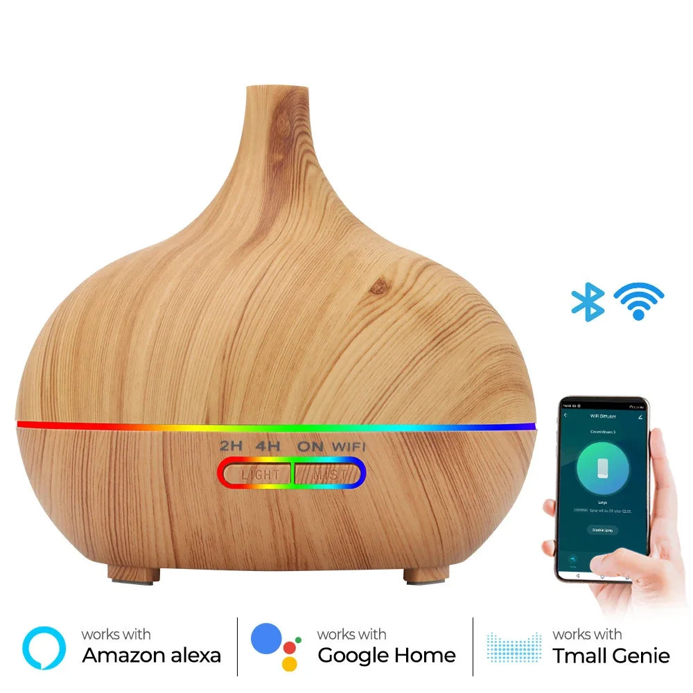 Tuya WiFi Smart Humidifier Essential Oil Diffuser Aromatherapy Ultrasonic Air Humidifiers Aroma Diffuser Work With Google Home