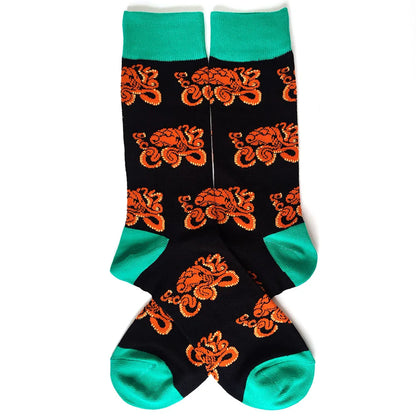 58 Style Cartoon Men Socks Fish bird parrot shark Theme Cotton Novelty Funny Hip Hop Trend Street Long Socks