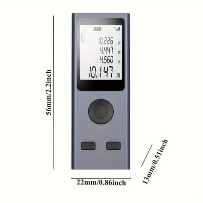 Mini Size Laser Distance Meter with USB Rechargeable Measurement Pythagoras Area Volume Measurement M/FT/IN Unit Swi