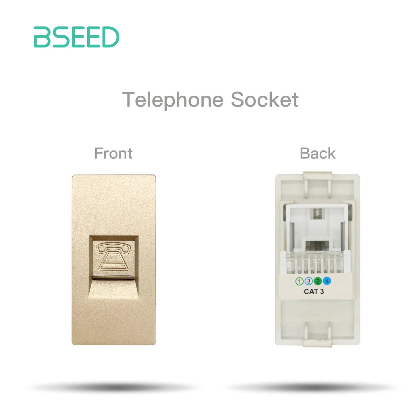 BSEED Glass Frames EU Standard HDMI Tel Sockets Module Part Internet Wall Sockets TV DIY Function Base USB CAT5 Satellite Parts
