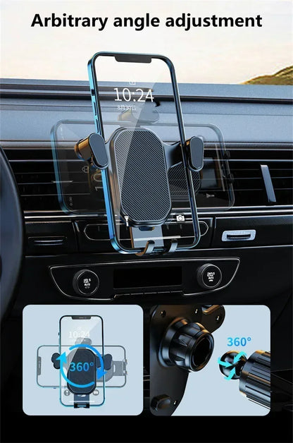 Car Air Outlet Clip Stand Car Phone Holder Smartphone Mount Gravity No Magnetic Support in Car For iPhone Xiaomi Samsung Huawei