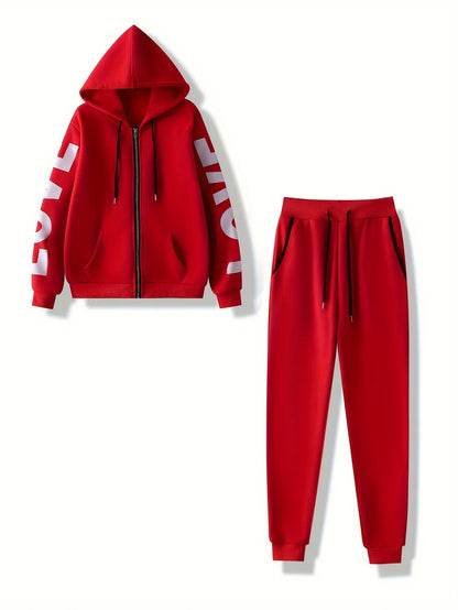 Women Clothes Sets 2025 New Casual GreyTracksuits Two Piece Set Women Sport Suit Hoodies Jogging Size Harajuku