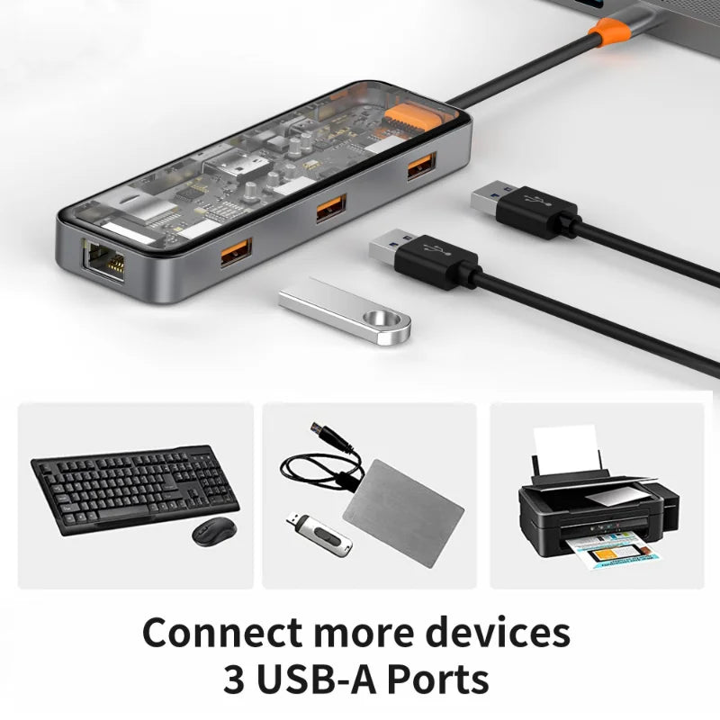 USB Type-C Hub with HDMI - Essential PC Accessories Docking Station Compatible with MacBook Pro Air  Mini and Laptops usb 3.0