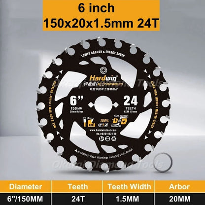 4/5/5.5/6/6.5/7.25 Inch Energy Saving Lithium Saw Blades Energy Efficient Lithium Wood Cutting Circular Saw Blade Woodworking