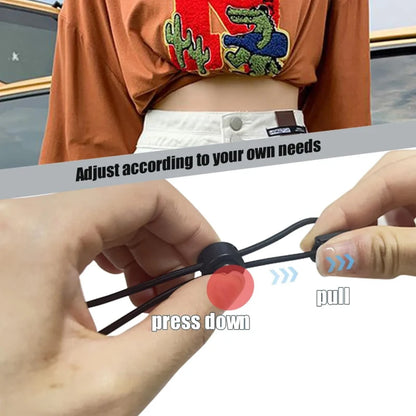 3Pcs Adjustable Elastic Crop Tuck Tool Band Women Fashion Clothing Accessory For Shirt Summer Instant Waist Slimming Non-Slip