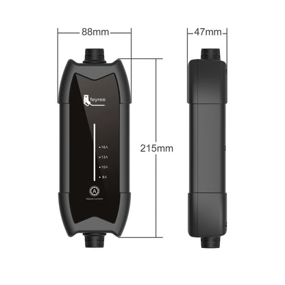 feyree EV Charger Type2 16A 3.5KW 1Phase GB/T / Type1 Current Adjustable 3.5m Cable Portable Charging Box for Electric Vehicle
