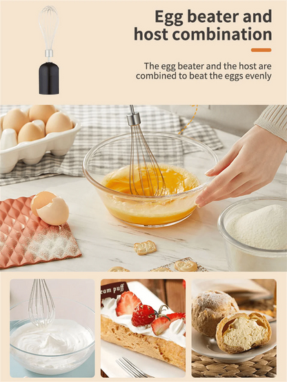SOKANY 1714 Immersion Hand Blender, 2-Speed, 5-in-1, Hand Mixer, Whisk, Meat Chopper, Measuring Cup