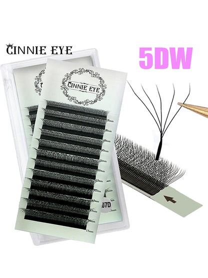 5W Eyelash Extensions YY 7mm Lash Brown Color 4DW Brazilian Premade Lash Fans Individual Cluster DIY 3D W Shape Lash Dolly Eye