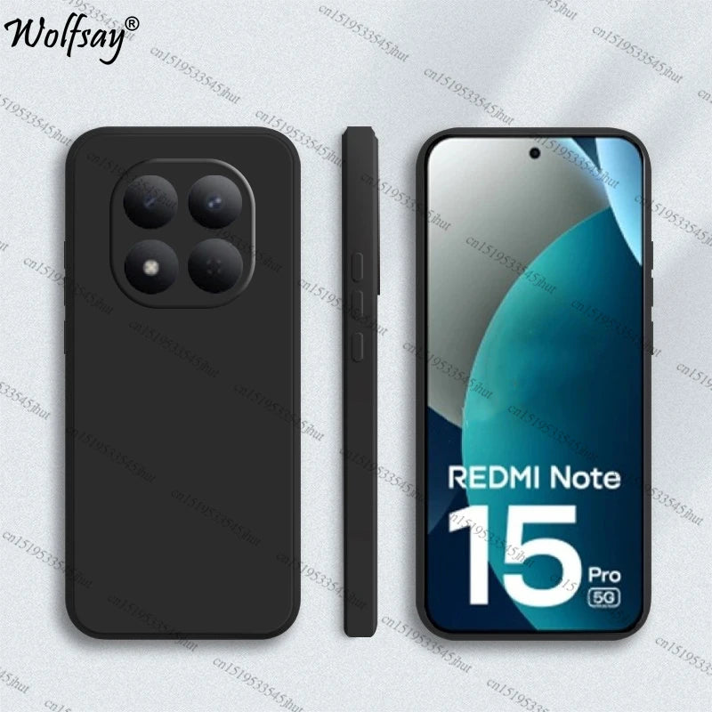Case For Redmi Note 15 Pro Case Original Liquid Silicone Back Case Redmi Note 15 Pro 5G Cover For Redmi Note 15 Pro Plus Funda