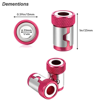 Clearance_Magnetic Ring Cross Phillips Screwdriver Bit Holder 6.35mm 1/4 Universal Alloy Anti-corrosion Strong Magnetizer Power
