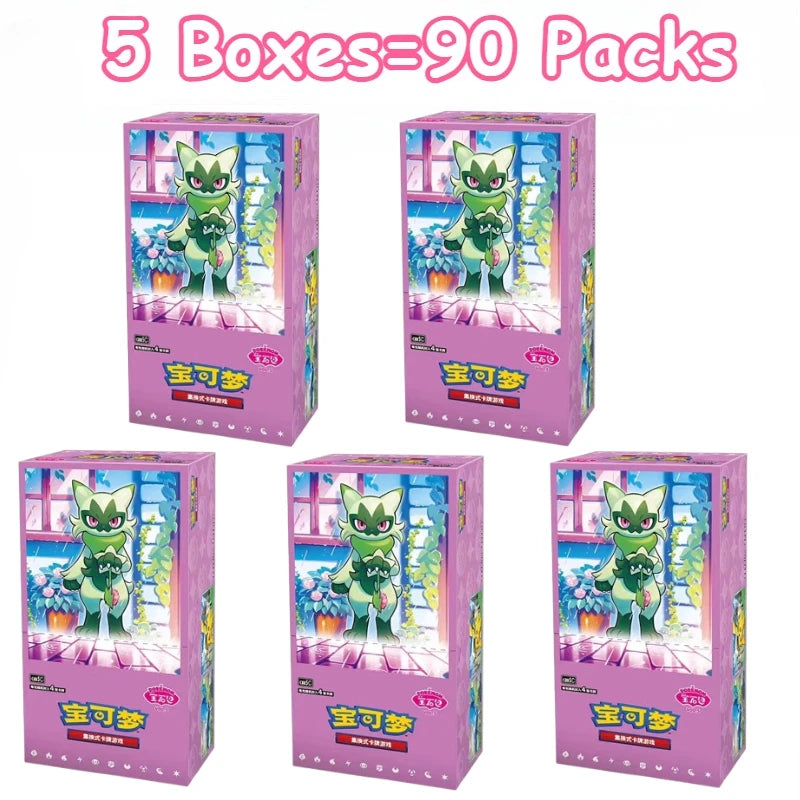 100%Original Pokemon Gem Pack Vol1 2 3 4 5 Cards Anime Pokemon PTCG Trading Gem Bag Cards Collected Toy Social Birthday Gift