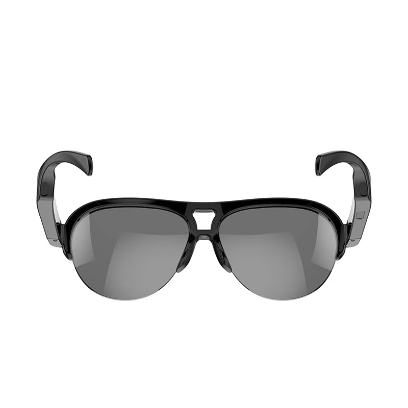 F08 Open-Ear Design Music & Calls Wireless Audio Eyewear Polarized Lenses Built-in Mic Semi-Rim Bluetooth Sunglasses