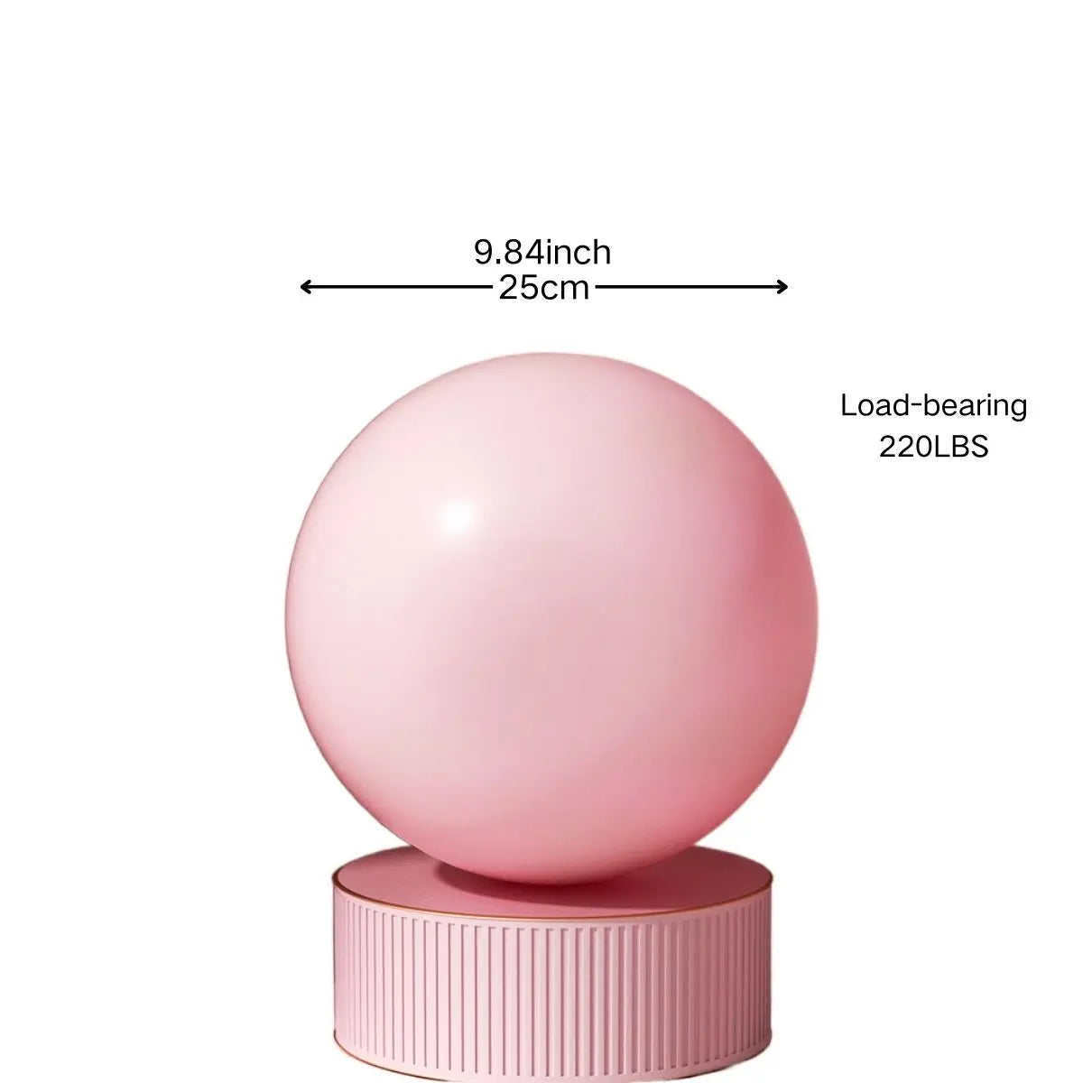 Pilates Ball 9.84-inch Compact Exercise Ball Yoga Bar Core Training Stability Ball (Includes Ball Only; Pump Not Included)