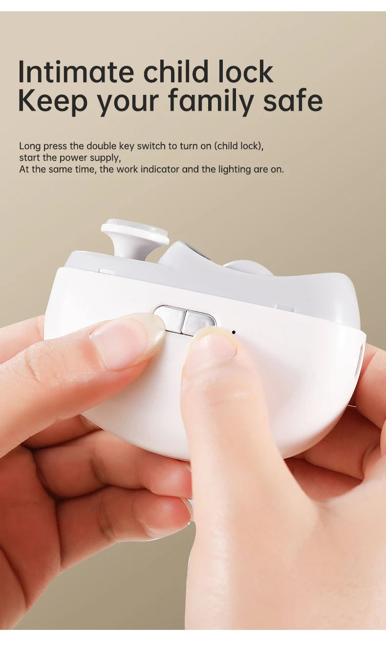 HOMEFISH Electric Nail Clipper 2 in 1 Grinding Polishing Multifunctional Portable Automatic Manicure Grinder