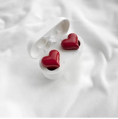 Bluetooth 5.3 Wireless Headphones Heart Shaped Earphones Woman HiFi Music Heart Earbuds Headset Fashion High Quality Girl Gifts