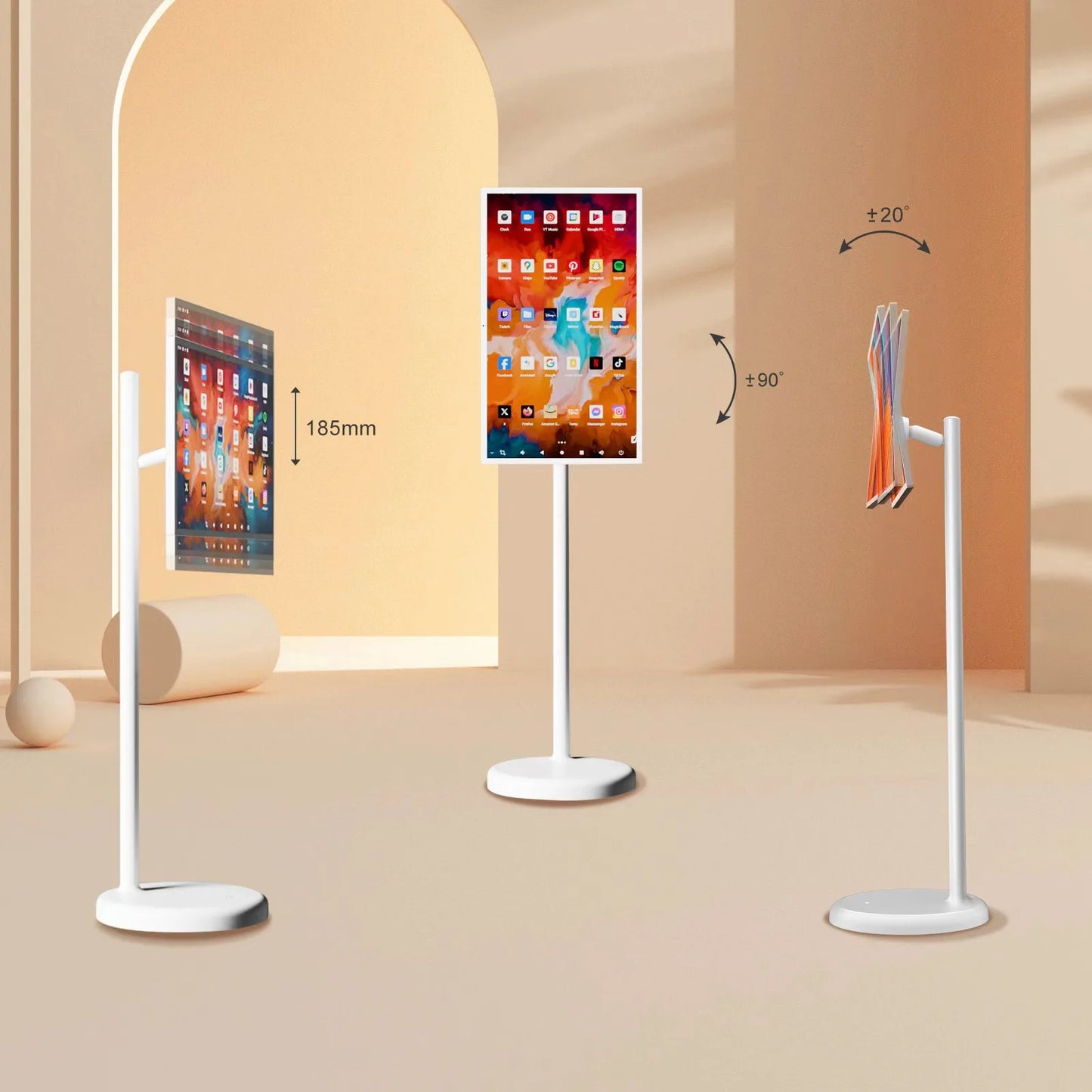 MWE High Quality 22/24/32/43 Inch Android Smart TV Mobile Entertainment Screen Indoor EU/US Local Stock OEM Supplier Education