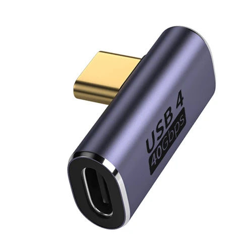 USB4.0 40Gbps OTG C-type 90 degree Adapter 100W 5A USB C to Type C Fast Charging Converter USB C Data Adapter For Macbook 8K60HZ