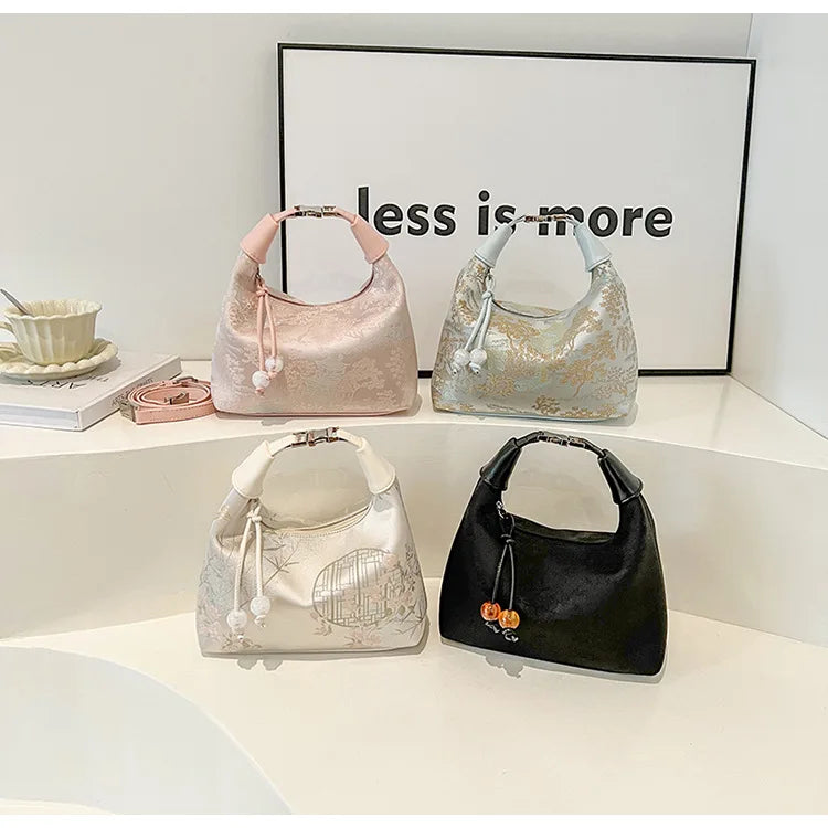 Fashionable Chinese Embroidery Handbag Brand Versatile Shoulder Bag 2026 New Chinese Style Tote Bag Trend Designer Travel Wallet
