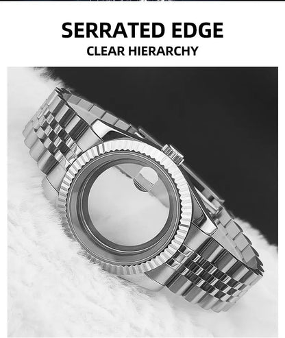 Neiton 36mm/40mm Sapphire Glass For Men Watch Case Fit NH36 NH34 NH35Movement FashionWaterproof Jubilee Stainless Steel