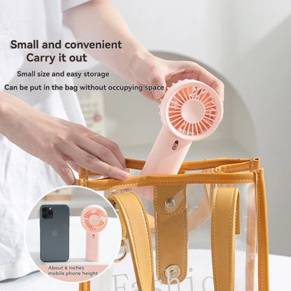 1 mini handheld fan with wind speed and hanging rope, suitable for outdoor use, requires 2 AAA batteries to be self provided