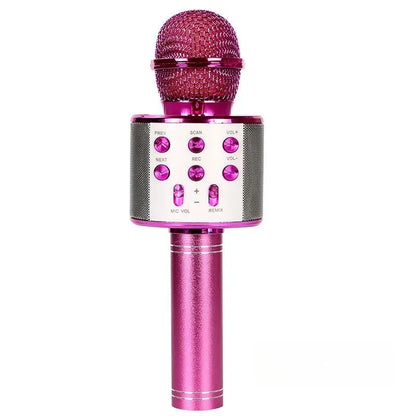 Wireless Karaoke Microphone , Bluetooth Speaker, Multi-Function Controls 5-In-1  Handheld Mic  For Party, Great Birthday Gift