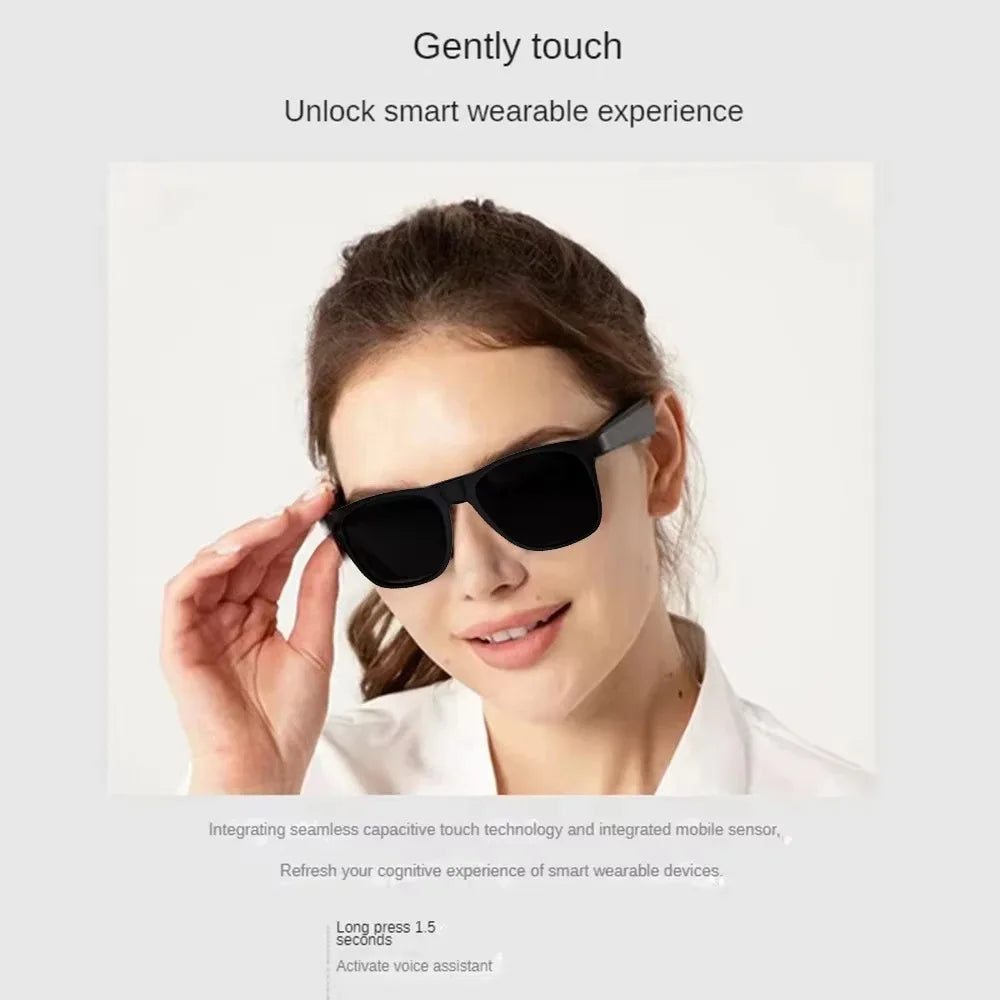 AI Smart Glasses Remote Control Touch Photo Camera Recording Translator Voice Assistant Music Wireless Bluetooth Sunglasses