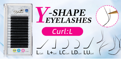 Yelix L Curl Lash Extension 8-15mm MIX Matte Mink Eyelashes Extension Individual Eyelashes L+/LU/M Curl Makeup False Lashes