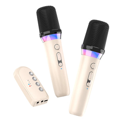 New DS-K2 Karaoke Companion Bluetooth Wireless Moving-Coil Microphone With RGB Light KTV DSP Mixer System For Wired Speaker Car