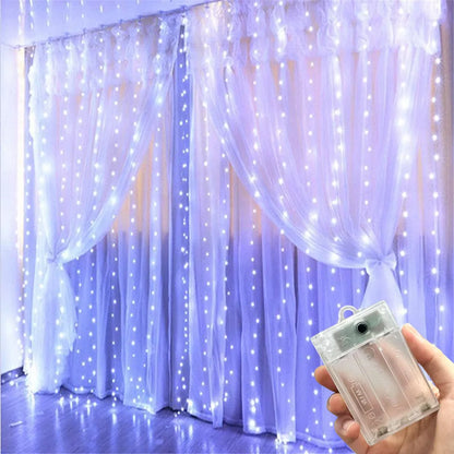 Bedroom Decoration Ramadan Home Decoration Battery Power LED Curtain Light Fairy String 2026 Mother's Day Eid Mubarak