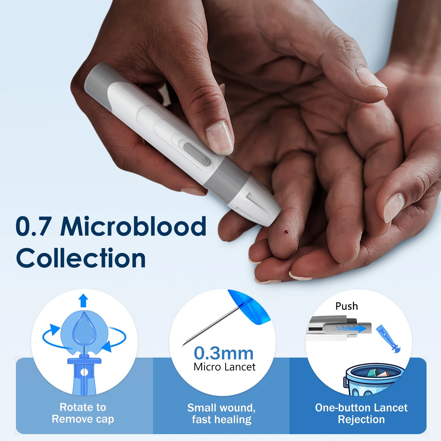 G-425-1 LinkSun Blood Glucose Meter Kit 50/100pcs Test Strips Lancets for Diabetes Monitor Digital Glucometer Blood Sugar Meter
