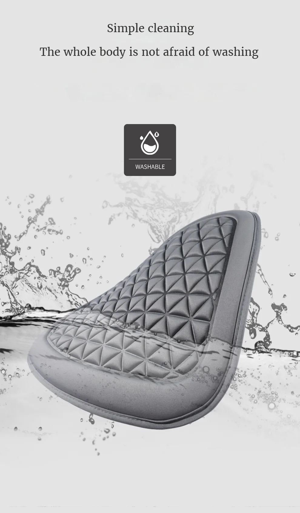 3D Suspended  Car Seat Cushion with Embossed Pattern,Separate Bottom Seat Cushion and Back Cushion Fit for Most Cars