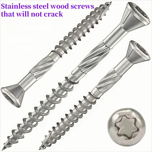 110-150 pieces of stainless steel self-tapping deck wood screws for decking, fence assembly, outdoor wood installation