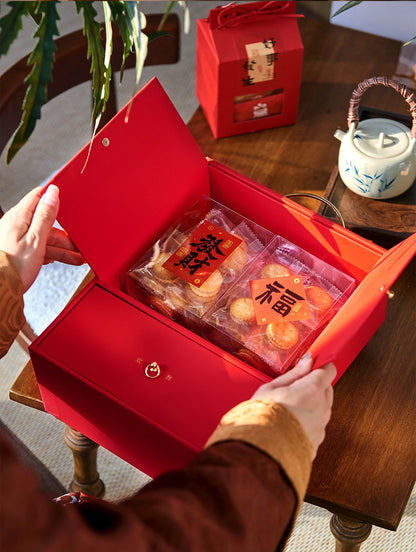 2026  Year New Year Transparent Candy Box Baking Caramel Candy Nougat Snowflake Biscuit Cookie Emp Paaging Box