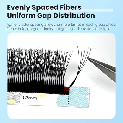 Yelix Narrow 5D Lashes Smaller Spacing 5D W Shape Eyelash Extension Premade Natural Soft Small Fan Mesh Volumen Lashes