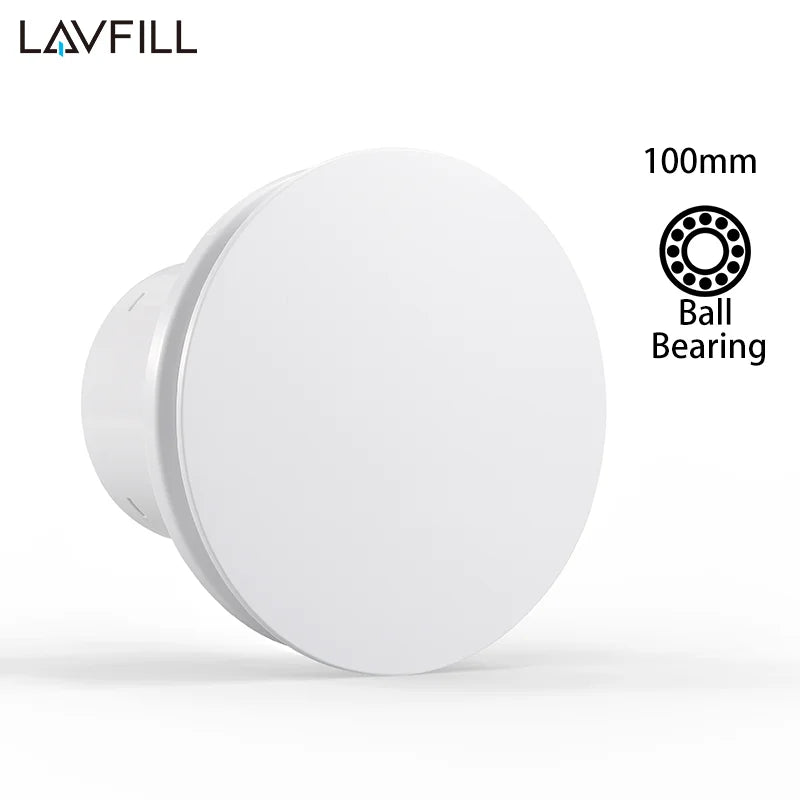 230V Duct 4" 100MM Wall Ceiling  Bathroom Axial  Ventilator Fan Ball Bearing Motor with Back Valve