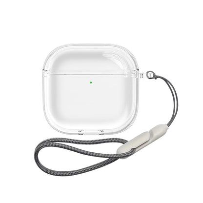 Clear Soft TPU Earphone Cover with Lanyard Strap For Airpods Pro 3 2nd Generation Air Pods 4 2024 Gen Case Accessories
