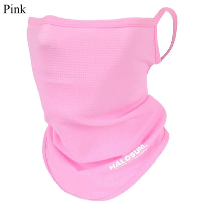 Full Face Mask Balaclava Breathable Sun UV Protection Summer Ice Silk Sun Protection Bike Mask Motorcycle Scarf Neck Gaiter